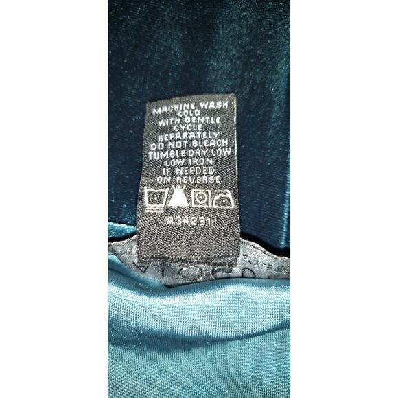 Dialogue Velvet Velour Top DEEP GREEN Luxury Holiday Party Stretchy Size 18W - Picture 8 of 10